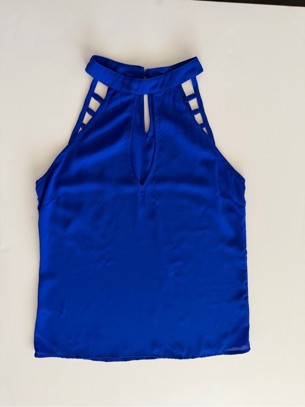 Charlotte Russe Royal Blue Halter Camisole with Ladder Strap Detail | Adult S